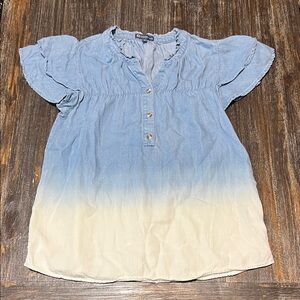 Democracy Blue and Cream Ombre Blouse
